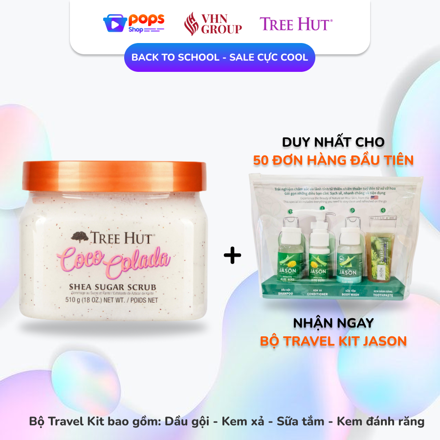 Tẩy Tế Bào Chết Cơ Thể Tree Hut Shea Sugar Scrub Coco Colada - Pops Shop